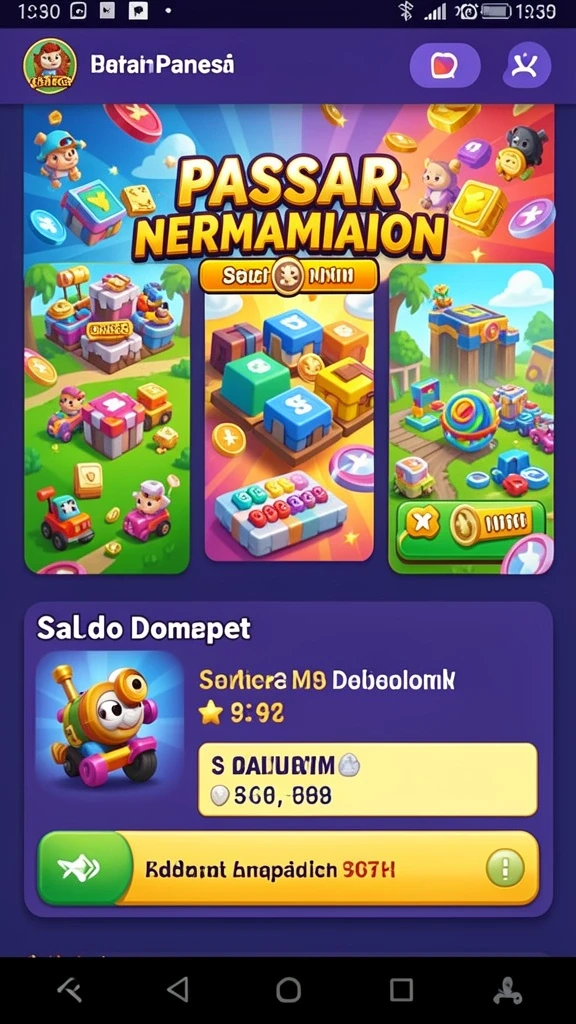 Tampilan awal game yang menarik dan futuristik.