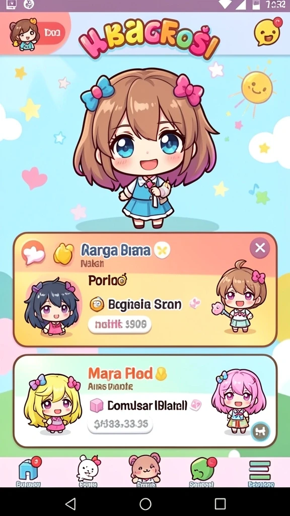 Karakter unik dalam game yang siap petualangan.