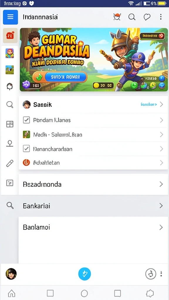 Tampilan karakter yang dapat disesuaikan dengan aksesori unik.