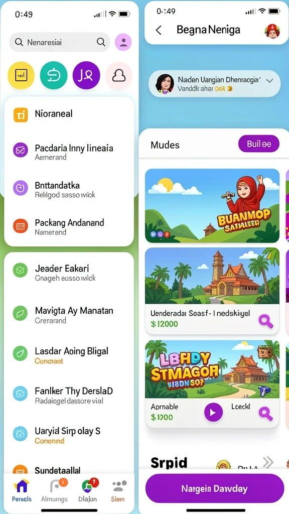 Tampilan antarmuka yang menarik dan mudah dinavigasi.