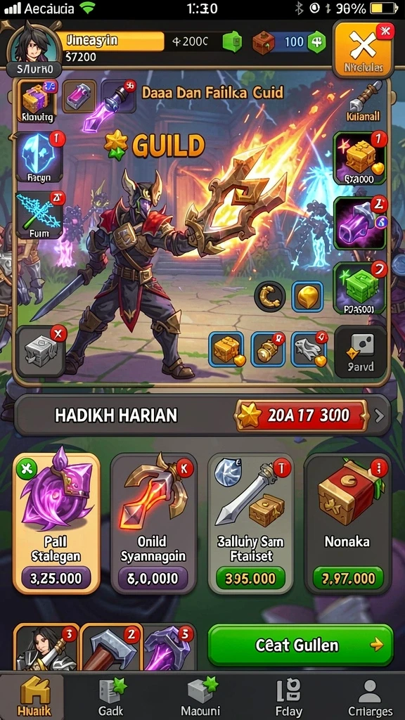 Pengguna sedang berkompetisi dalam mode multiplayer.