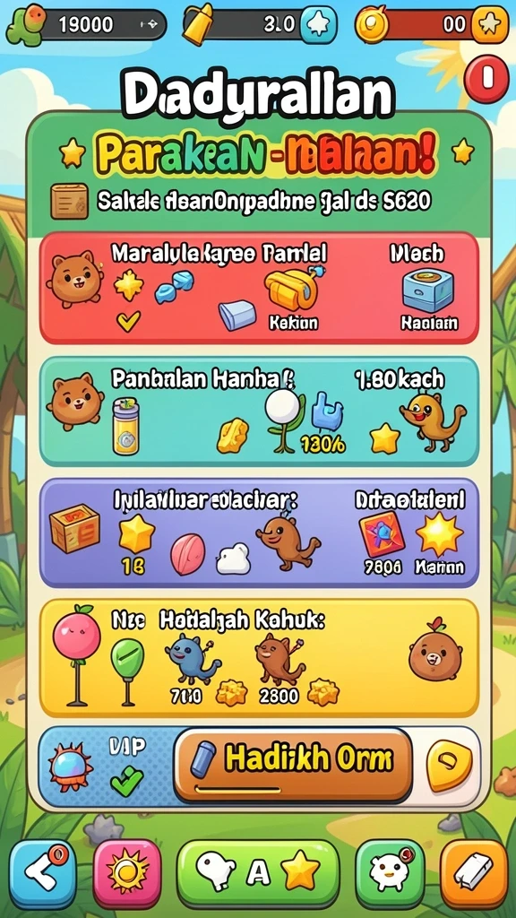 Pilihan karakter yang beragam dan unik.